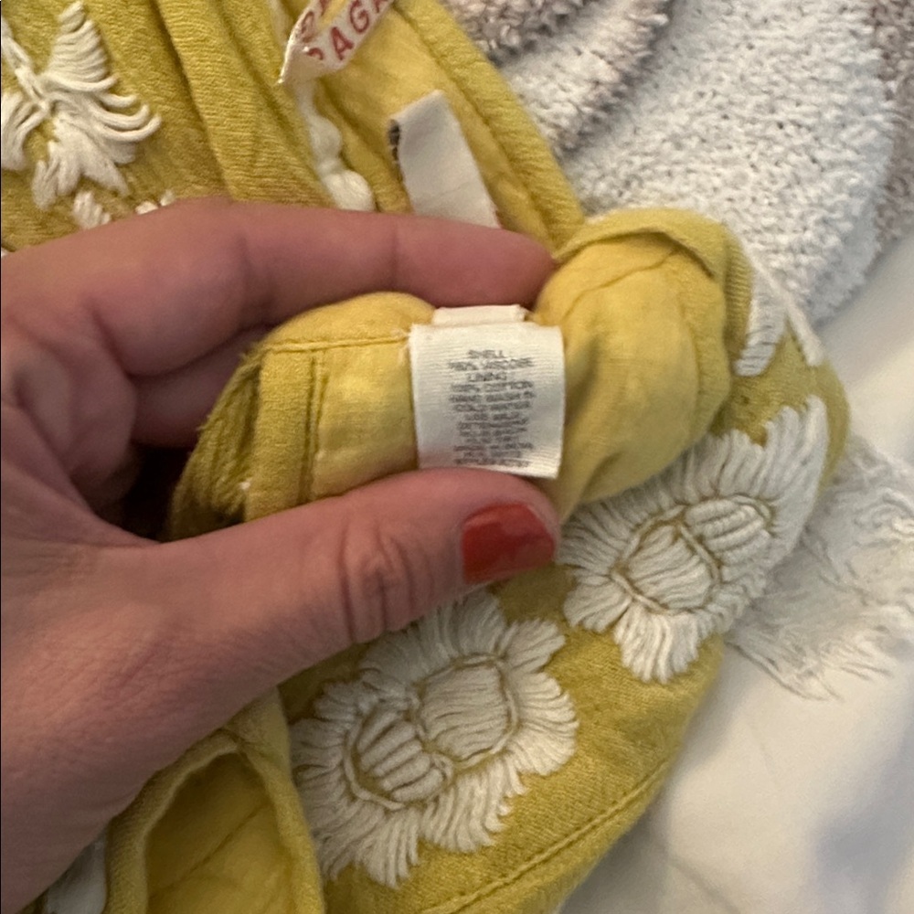 RAGA Sorrento High Neck Romper yellow embroidered medium tie waist - Picture 8 of 9